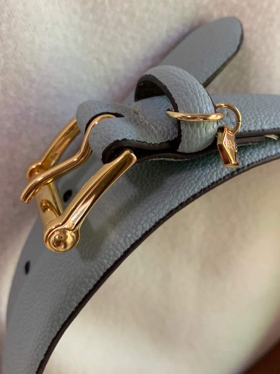 Ralph Lauren Pastel Blue Leather Belt main image 5